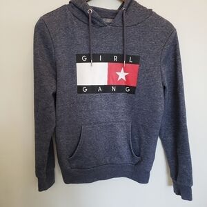 Primark Girl Gang Hoodie Sweatshirt Gray Size 6